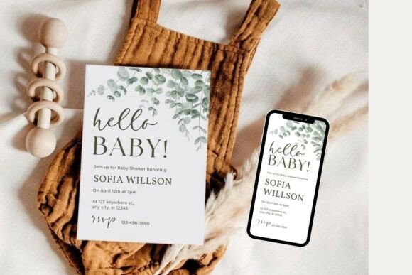 Baby Shower Welcome Sign & Invitation