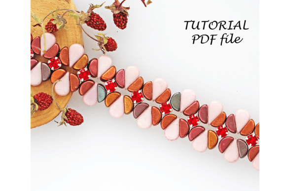 Beading Tutorial Bracelet "Strawberry"