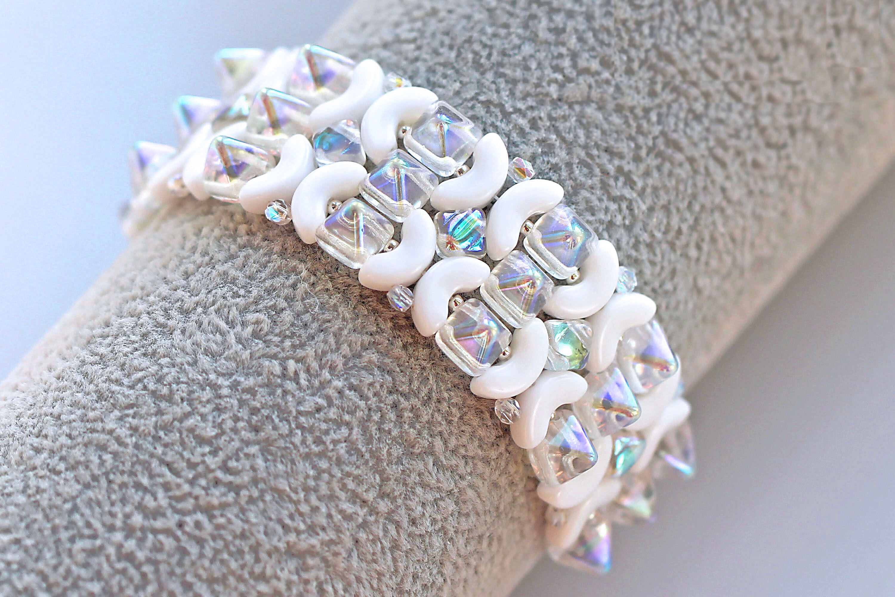 Beading Tutorial Bracelet "Snow Queen"