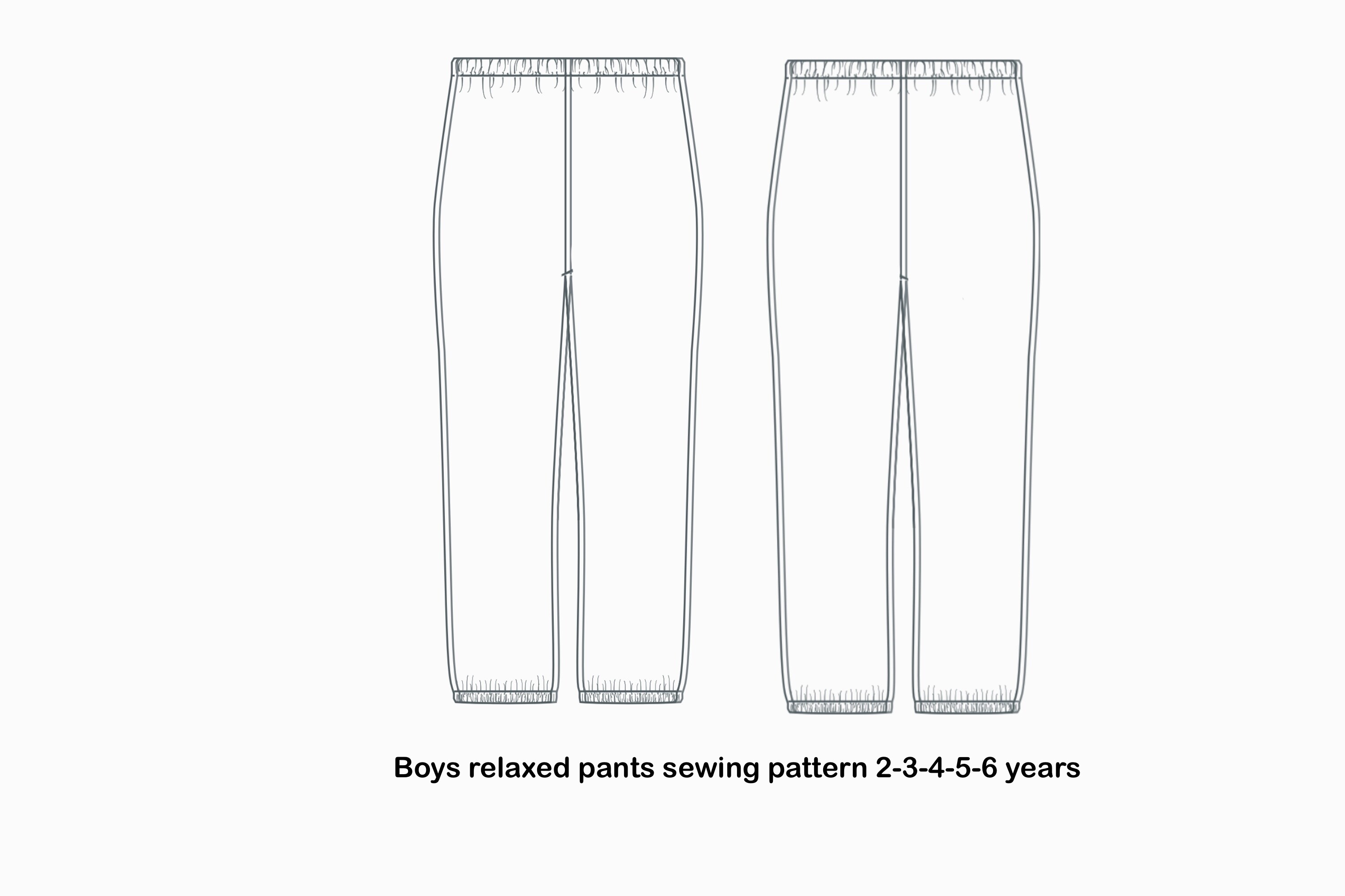 Boys Relaxed Trousers Sewing Pattern