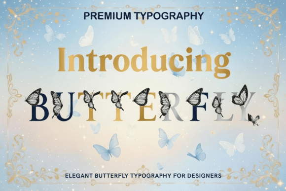 Butterfly Font - Whimsical Lettering Fonts