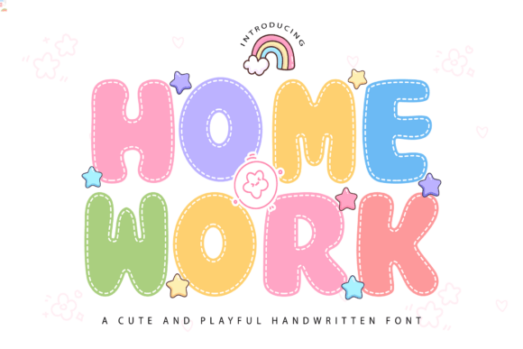 Homework Cute Layout Cute Homework Font by TINY GRAPHIX · Creative Fabrica