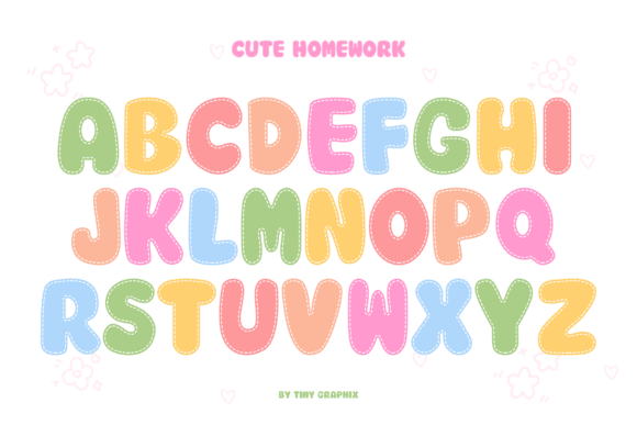 Cute Homework Font - Preview 1