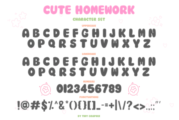 Cute Homework Font - Preview 3