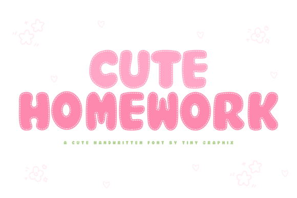 Cute Homework Font - Preview 5