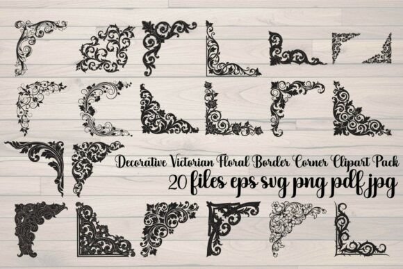 Decorative Victorian Floral Border