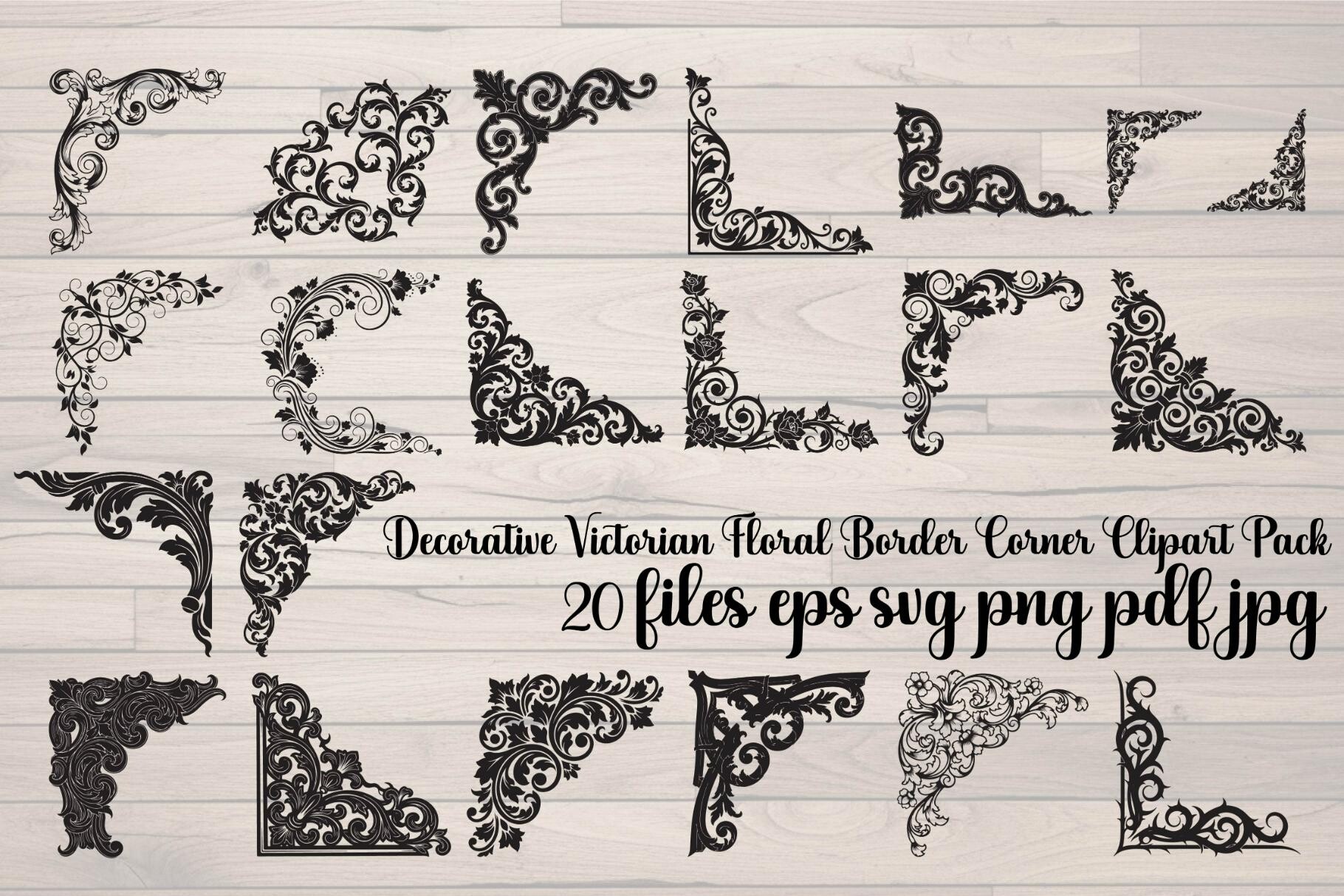Decorative Victorian Floral Border