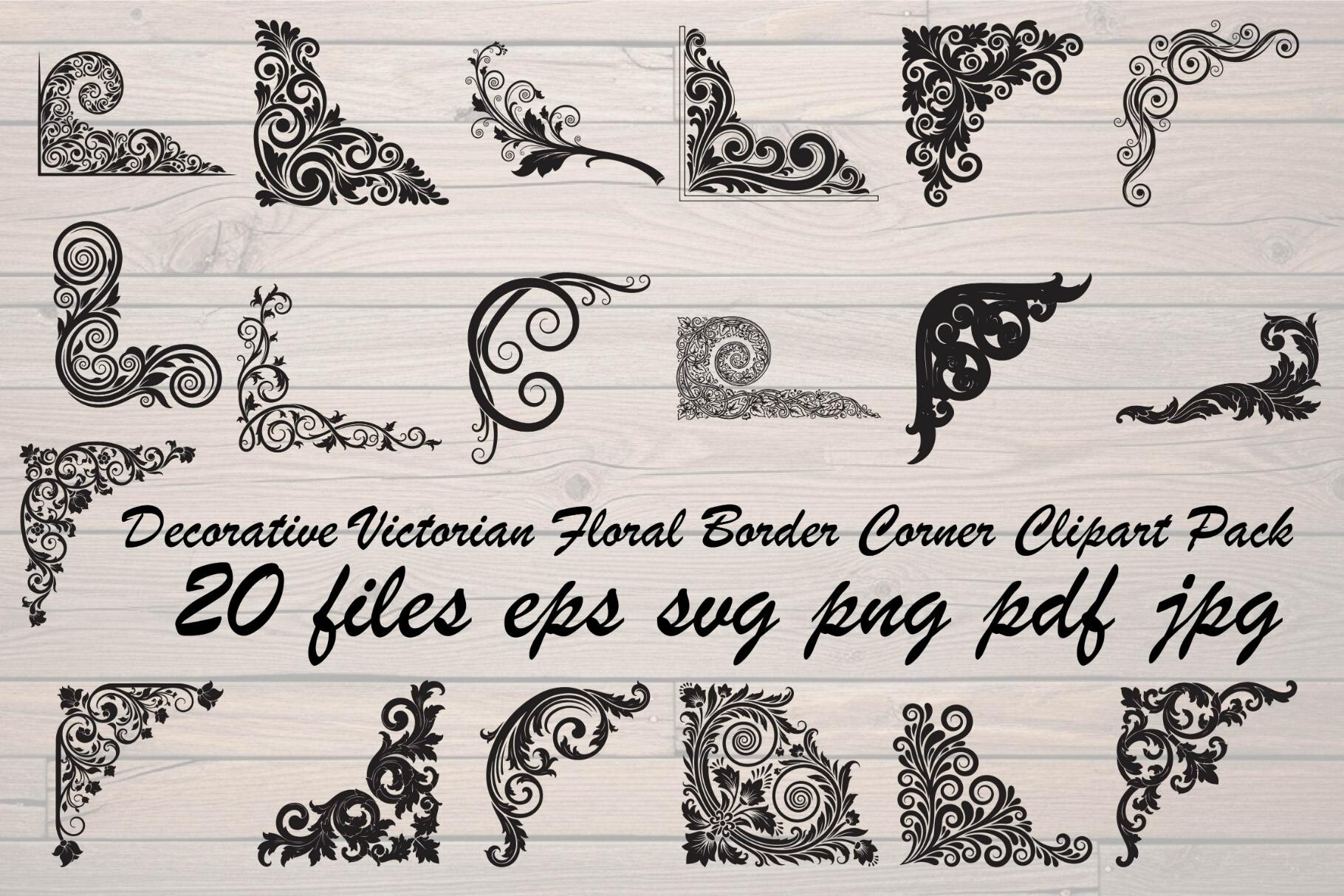 Decorative Victorian Floral Border