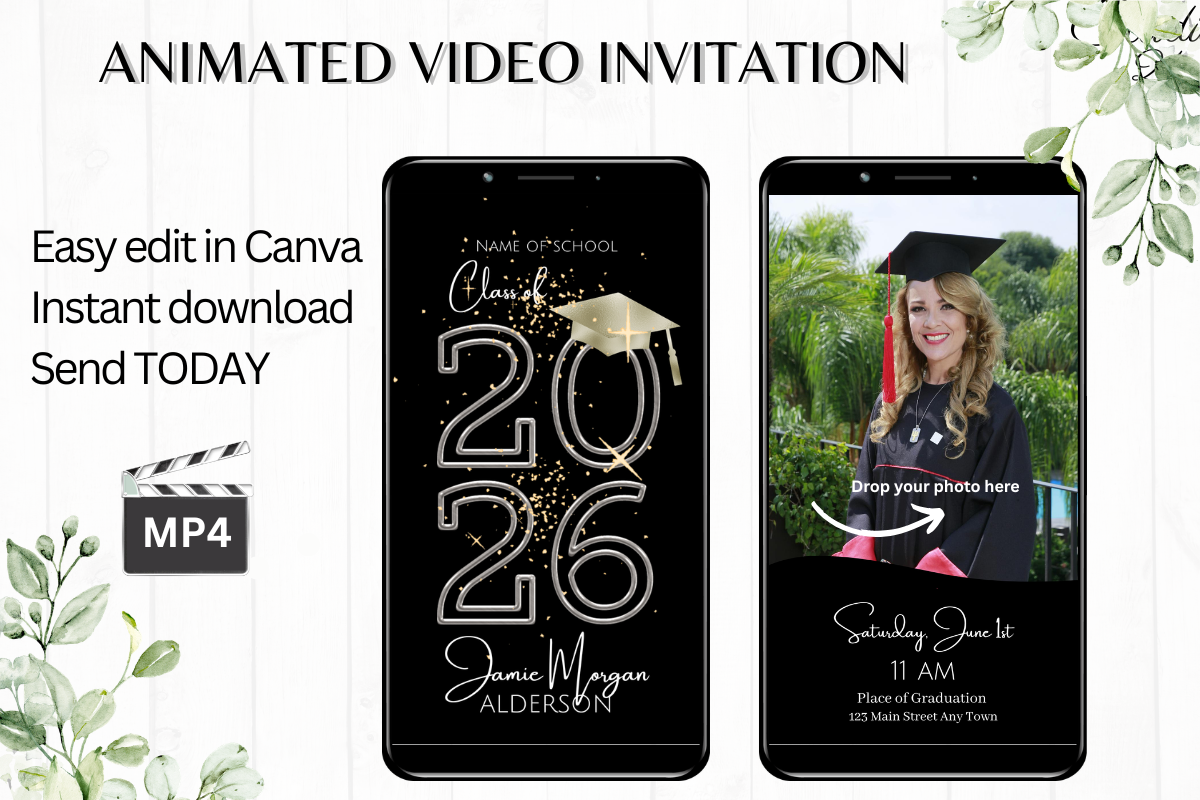 Digital Graduation Invitation Graphic by Studio21 · Creative Fabrica
