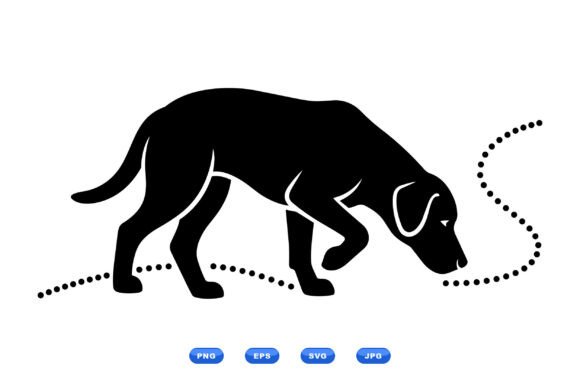 Dog sniffing silhouette SVG for Cricut keychain vinyl decal and HTV shirt cutting