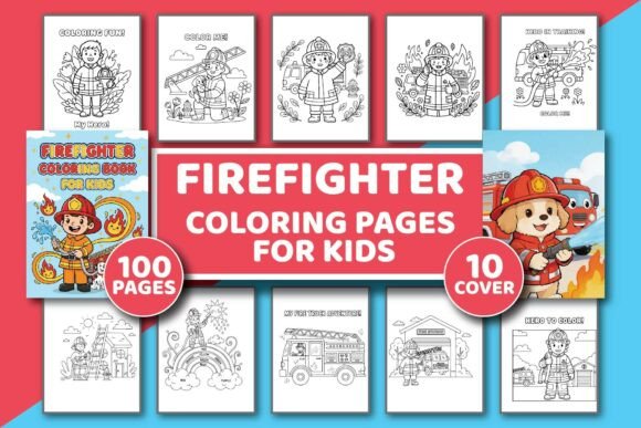 Firefighter Coloring Book for Kids