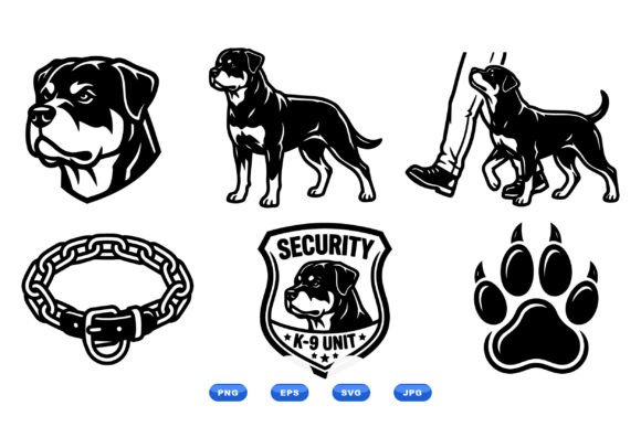 K9 Rottweiler SVG Collection