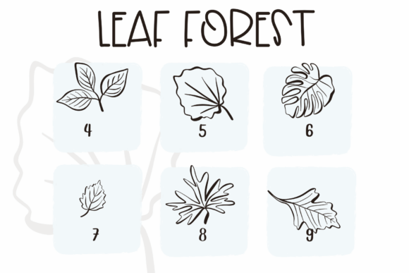 Leaf Forest Font PNG with transparent background - Preview 3