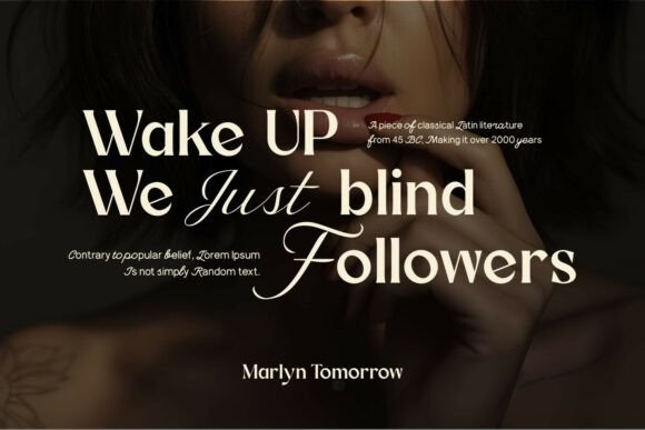 Marlyn Tomorrow Font font preview - 3