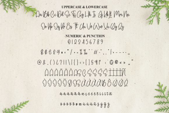 Netural Christmas Font PNG with transparent background - Preview 6
