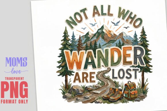 Not All Who Wander Are Lost Painted PNG