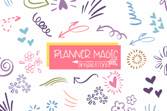 Preview of Planner Magic dingbat font