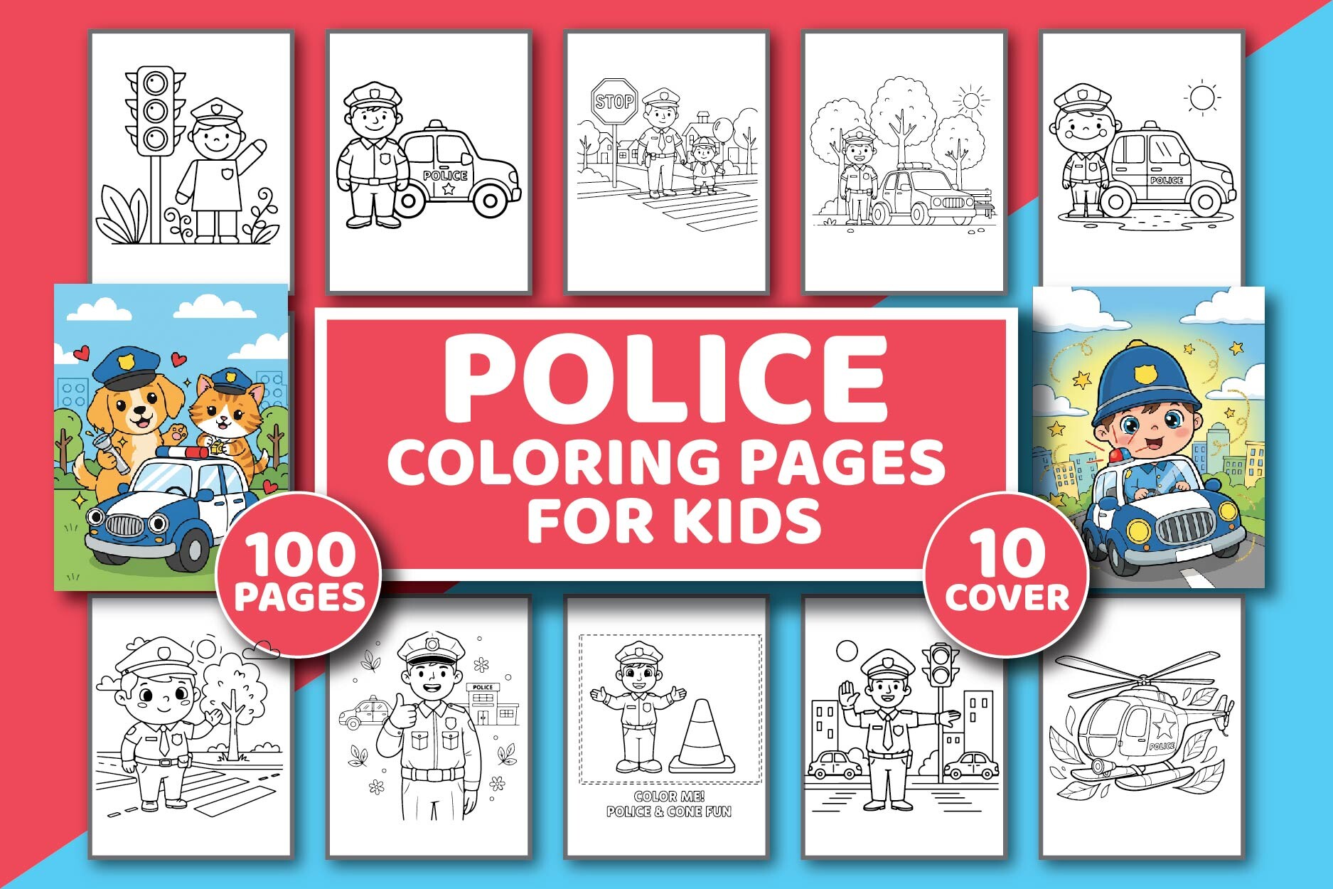 Police Coloring Pages for Kids