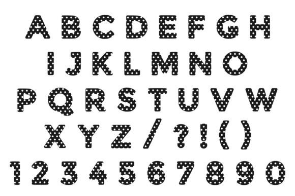 Polka Vintage Font PNG with transparent background - Preview 5