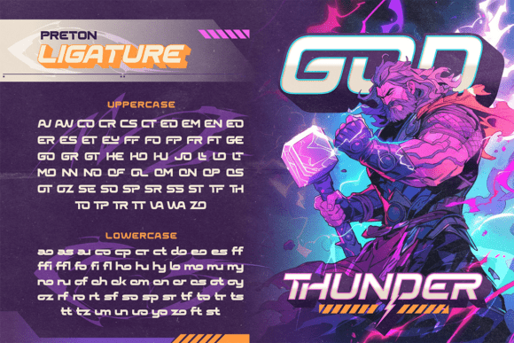 Preton Font PNG with transparent background - Preview 5
