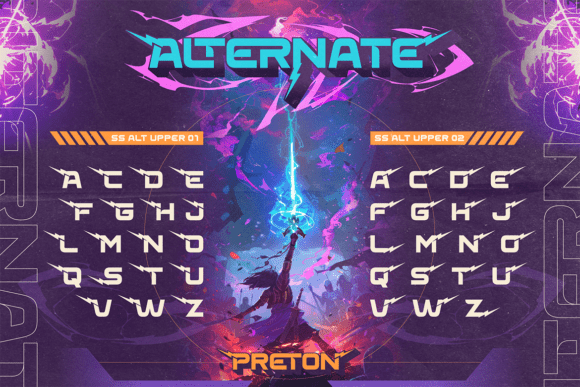 Preton Font PNG with transparent background - Preview 6