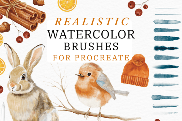 Realistic Watercolor Procreate Brushes Graphic Brushes By Eve Zo Art