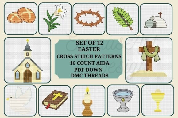 Religious Easter Cross Stitch Bundle
