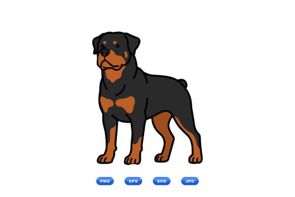 Rottweiler Dog Clipart SVG