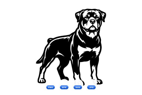 Rottweiler Dog SVG Clipart