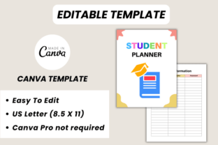 Student Planner Canva Template Graphic by DIGITAL PRINT BOX · Creative ...