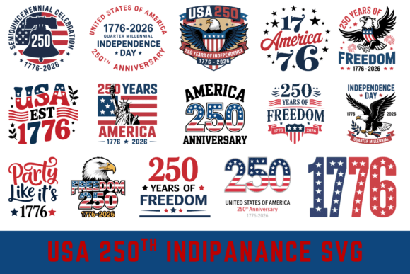 USA 250 Independence Svg Bundle Graphic Crafts By TheBundleStore381