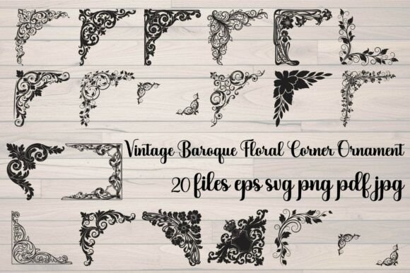 Vintage Baroque Floral Corner