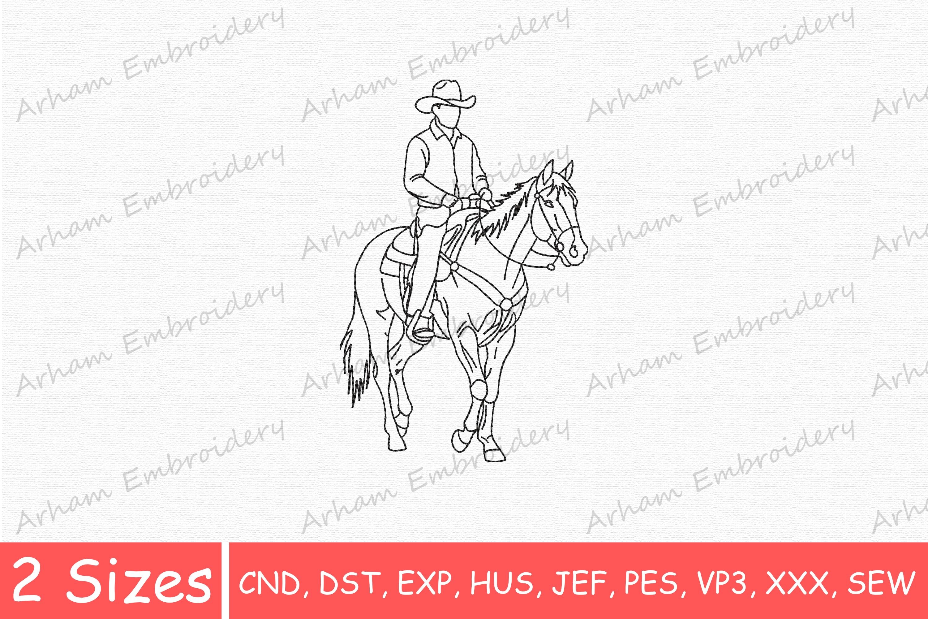 Western Cowboy Riding Horse