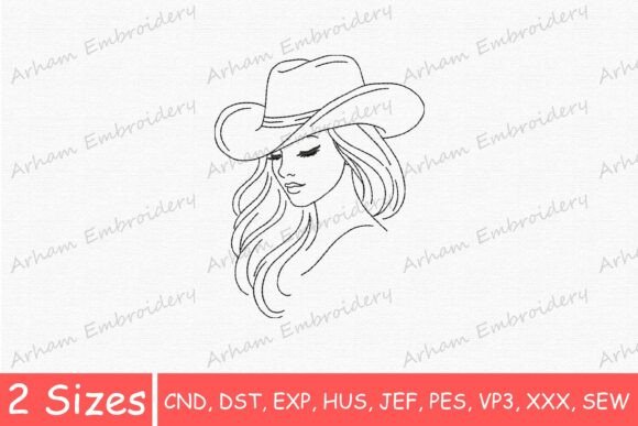 Western Cowgirl with Hat