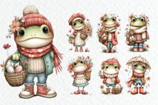 Whimsical Spring Frog Clipart Graphic by Leafra Studio · Creative Fabrica
