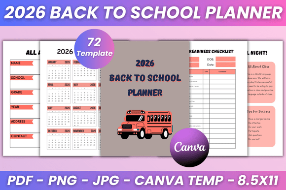 2026 Back to School Planner Kdp Interior
