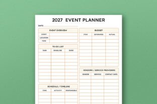 2027 Event Planner Template Graphic by Pugazh Logan · Creative Fabrica