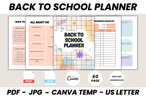 Back to School Planner Canva Template