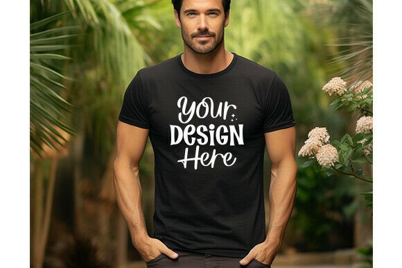 Bella Canvas 3001 Men T-shirt Mockup