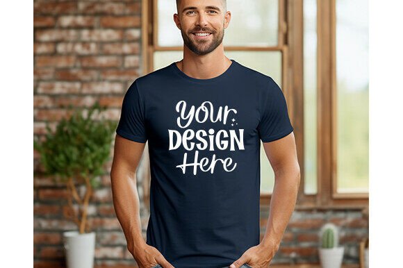 Bella Canvas 3001 Men T-shirt Mockup