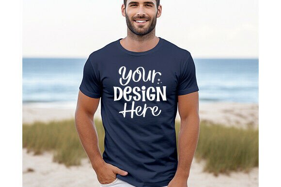 Bella Canvas 3001 Men T-shirt Mockup