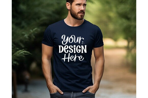 Bella Canvas 3001 Men T-shirt Mockup