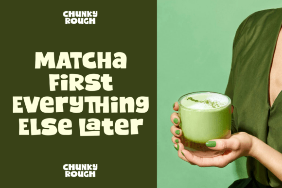 Chunky Rough Font PNG with transparent background - Preview 2