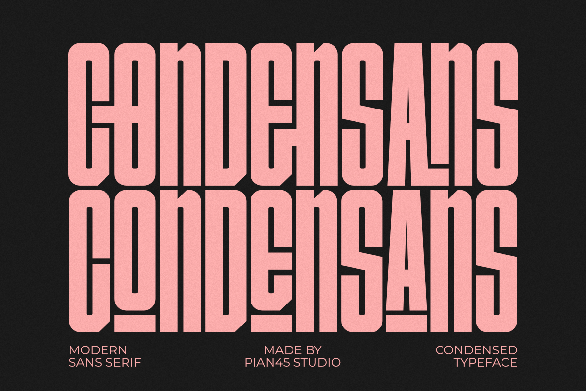 Condensans Font preview