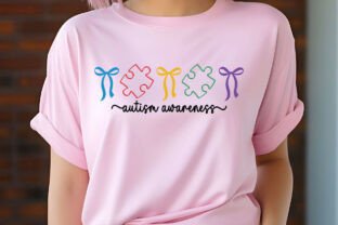 Coquette Autism Awareness Puzzle Bow SVG Graphic by TBA Digital Files ...