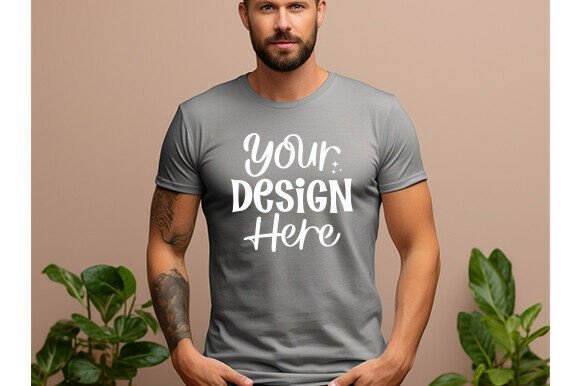 DeepHeather Bella Canvas 3001 Men Mockup