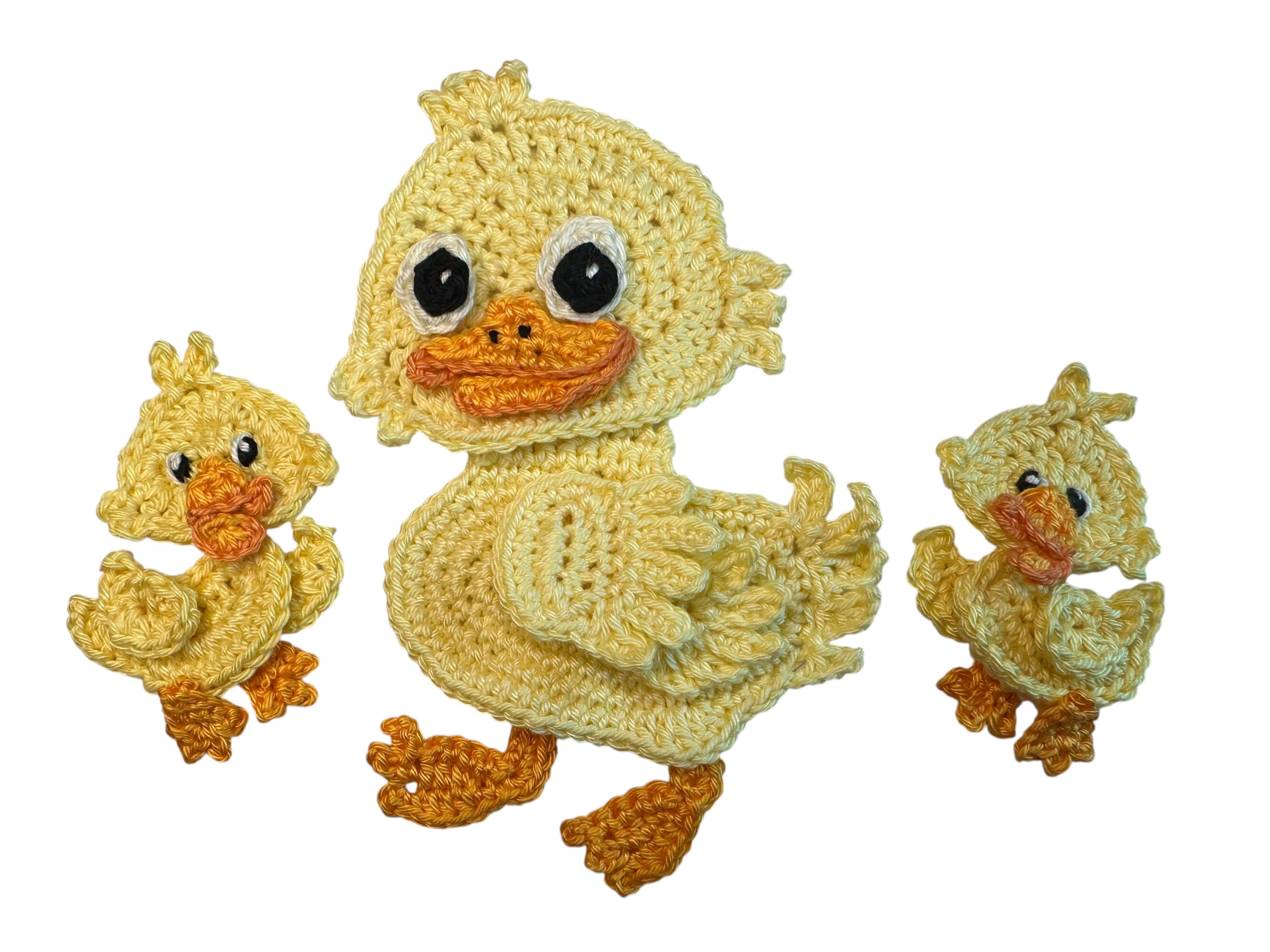 Duck Family Crochet Applique Pattern