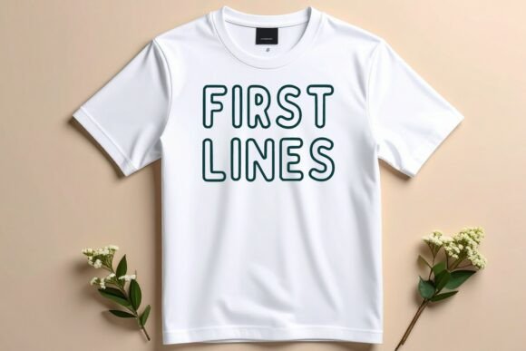 First Lines Font PNG with transparent background - Preview 1