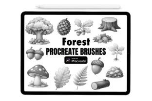 Forest Procreate Brushes Graphic by DreanArtDesign · Creative Fabrica