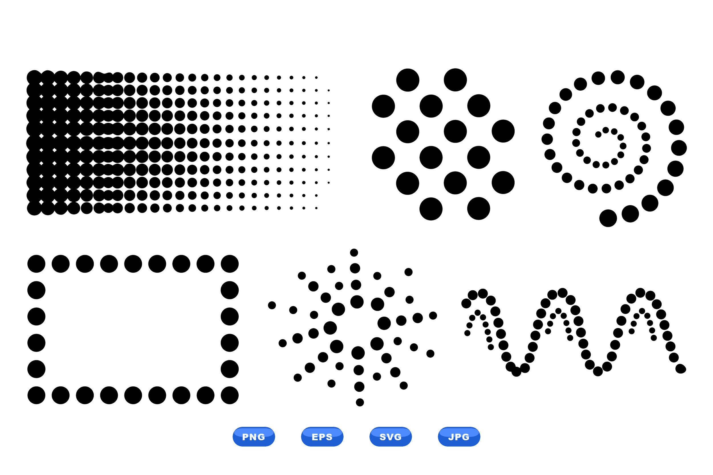 Halftone Dot Shape Collection